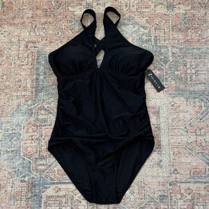 Tempt Me Black Women's One Piece Swimsuit Size Medium